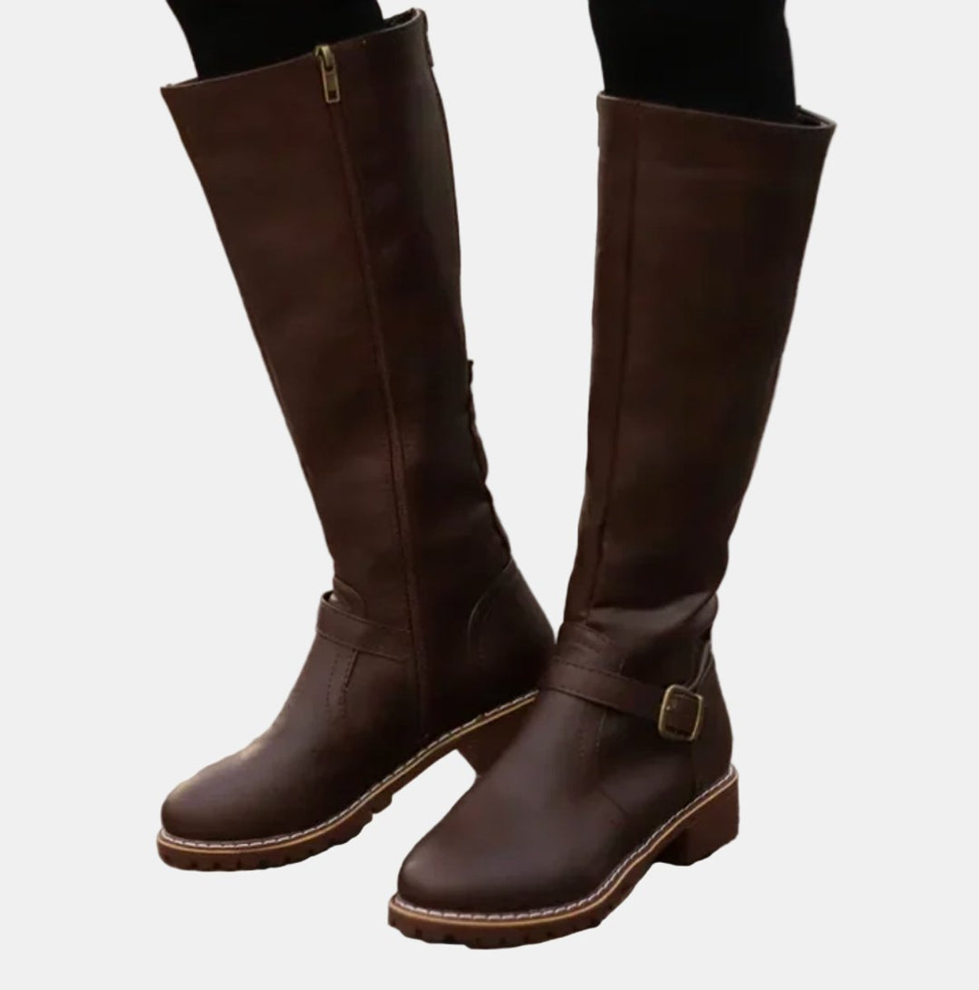Aurelia | Women's Tall Riding Knee-High Block Heel Boots