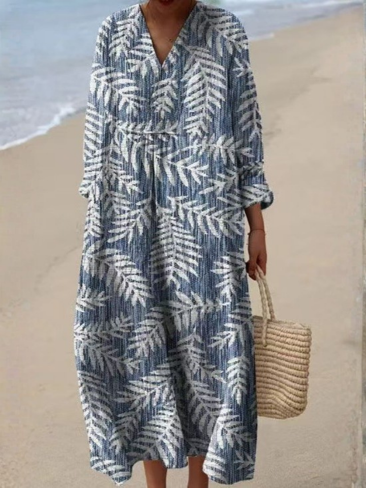 Margaret | Floral Midi Dress – Relaxed Style for Women
