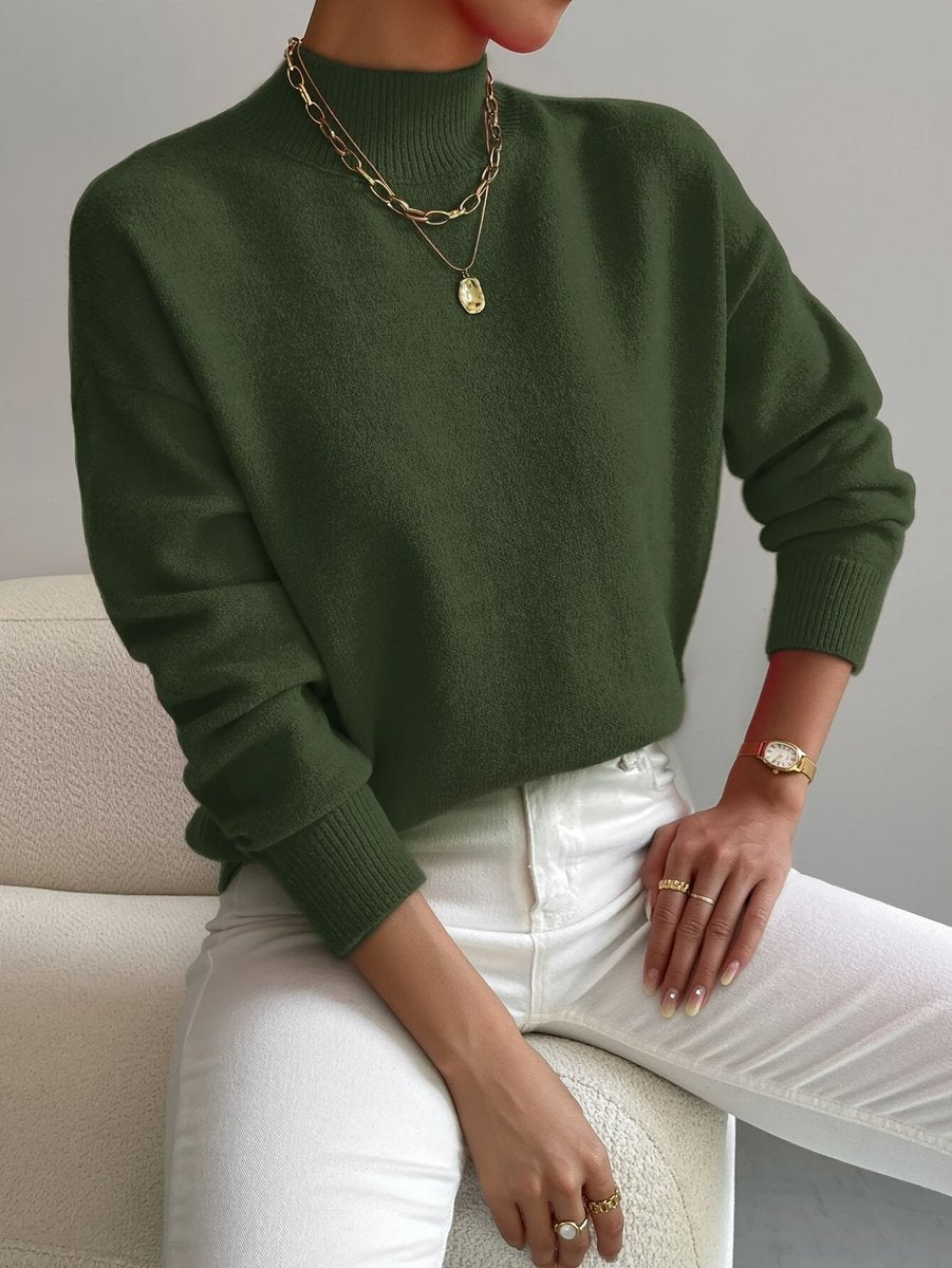 Elisabeth | Mock Turtleneck Sweater for Women in Relaxed Fit