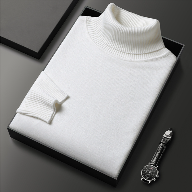 Havara | Cashmere Cotton Turtleneck Sweater – Elegant Versatile Style for Men