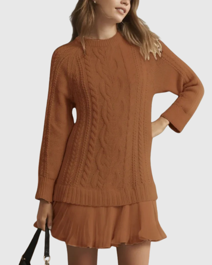 Celeste | Strickkleid mit Zopfmuster