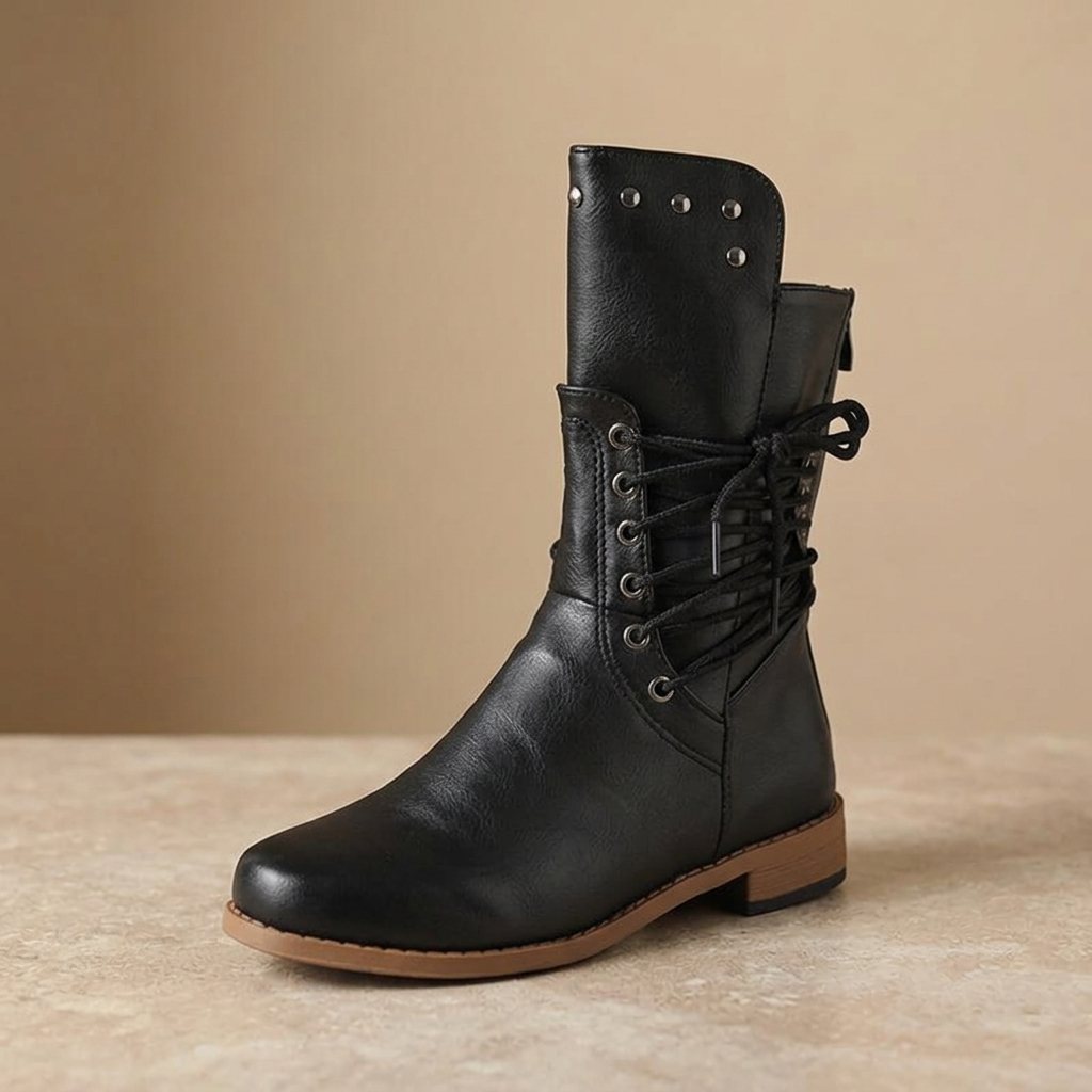 Westlyn | Lace Up Ankle Boots – Wool Lined Stylish Footwear for Women