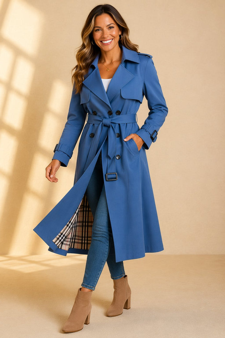 Margot | Trench lungo doppiopetto elegante da donna