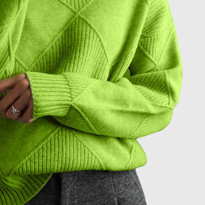 Camille | Maglione a collo alto con motivo geometrico