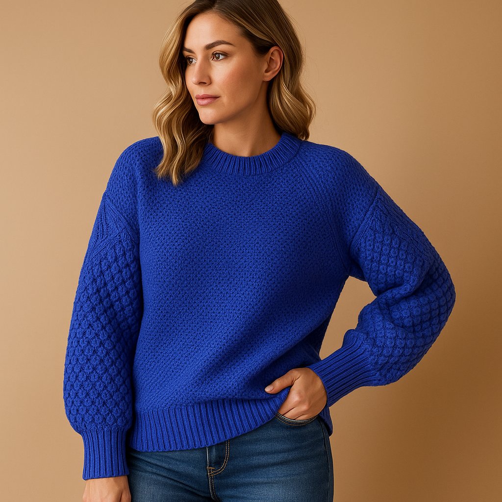 Elowen | Relaxed Cable-Knit Sleeve Jumper