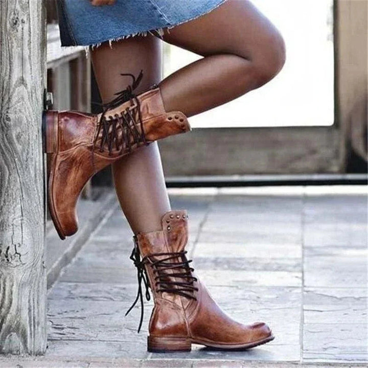 Novelle | Stivaletti western da donna rustici, con lacci