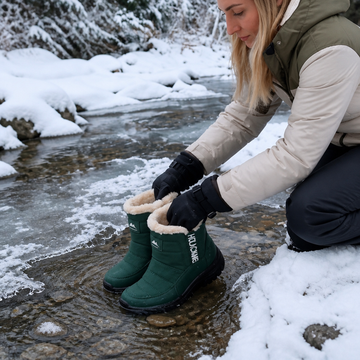 Gripwell | Faux-Fur Lined Waterproof Snow Boots – Casual Winter Style for Women