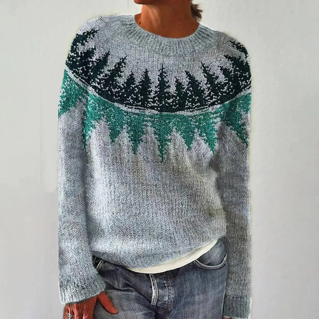 Sienna | Retro-Pullover mit Streifenmuster