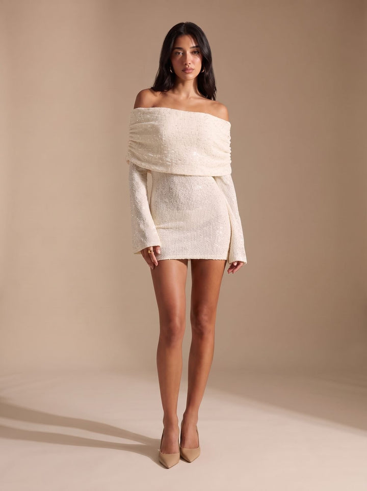 Aria | Off-Shoulder Sequin Bodycon Mini Dress for Women