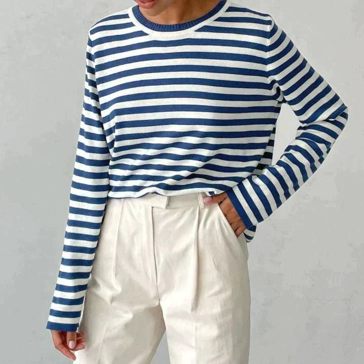 Marina | Nautical Striped Cotton Sweater