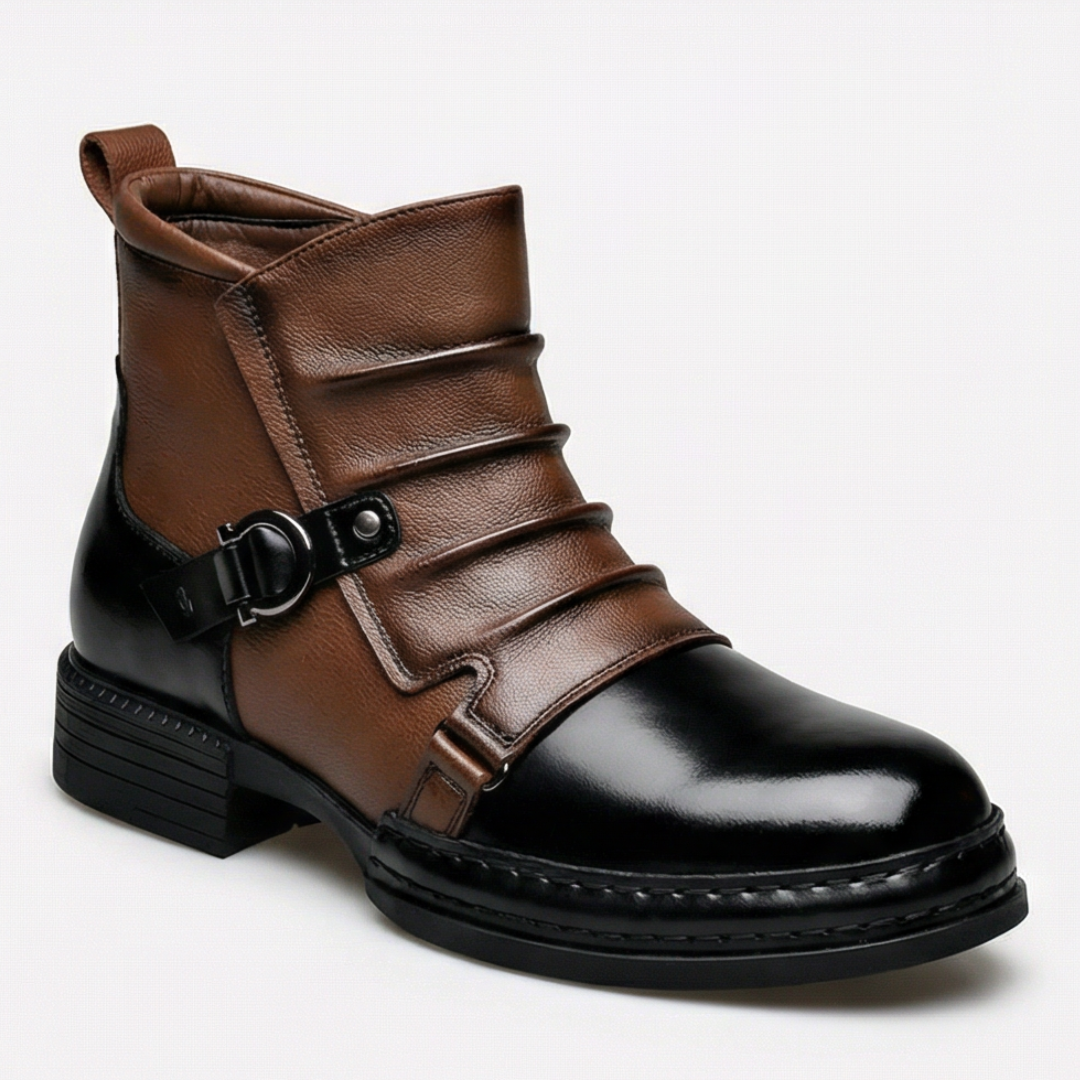 Cavalier | Two-Tone Ankle Boots – Stylish Slip-On Design for Women