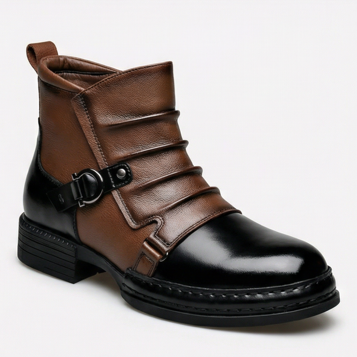 Cavalier | Two-Tone Ankle Boots – Stylish Slip-On Design for Women