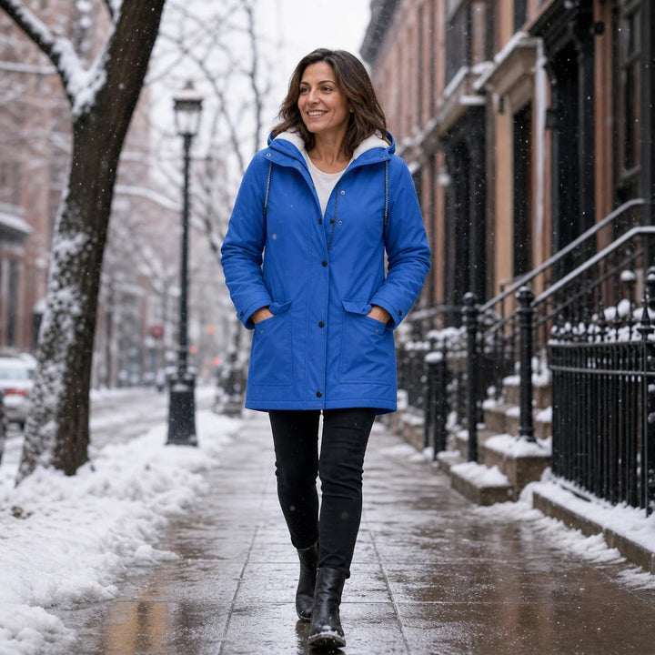 Winda | Fleece-Lined Hooded Winter Jacket for Women
