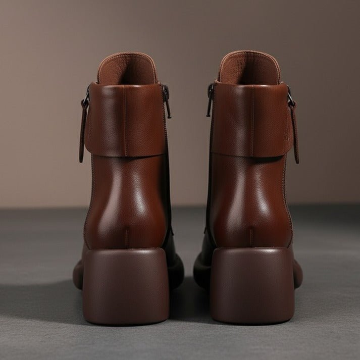 Vintara | Vintage Ankle Boots – Warm Fleece Lined Style for Women