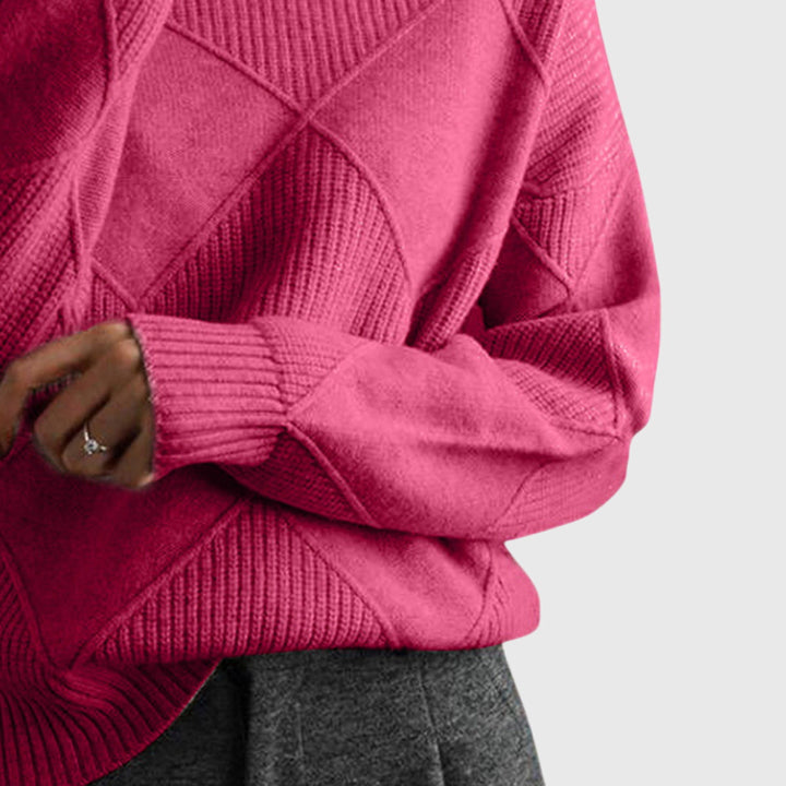Camille | Maglione a collo alto con motivo geometrico