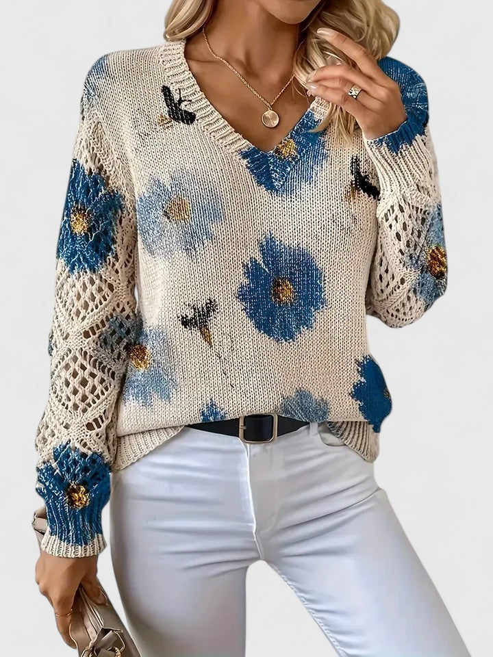 Corinne | Floral Knit Cardigan