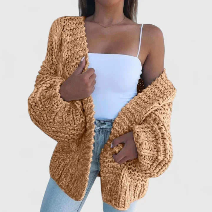 Solène | Chunky Knit Open Cardigan