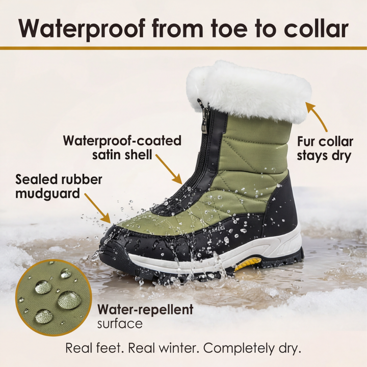 Frostara | Waterproof Winter Boots – Fur Lined & Traction Sole
