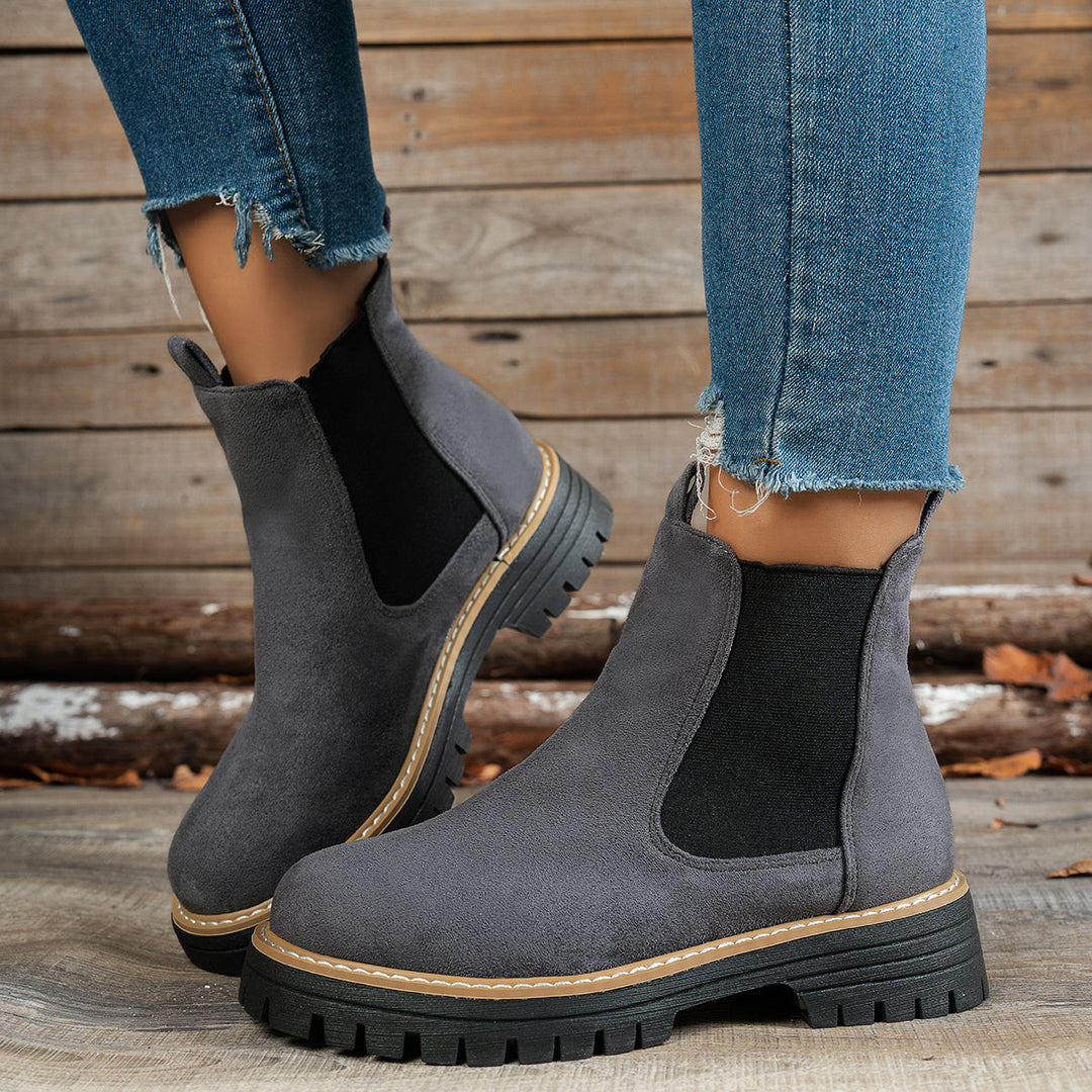 Aurelia | Women's Stylish Chunky Sole Chelsea Ankle Boots