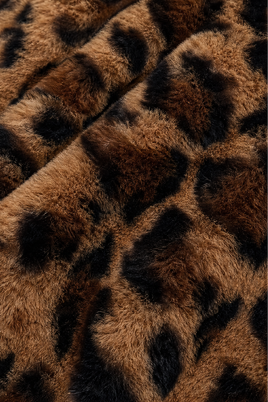 Lina | Leopard Print Faux Fur Coat – Stylish Open Front for Women
