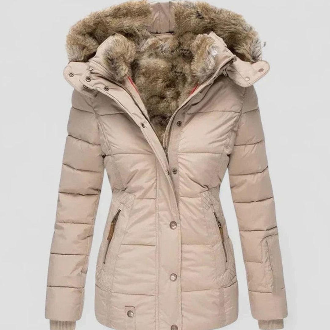Marlene | Women's Padded Winter Jacket with Faux Fur Hood