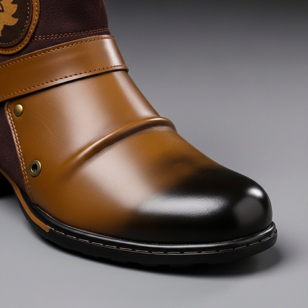 Grayson | Vintage style Leather Boots