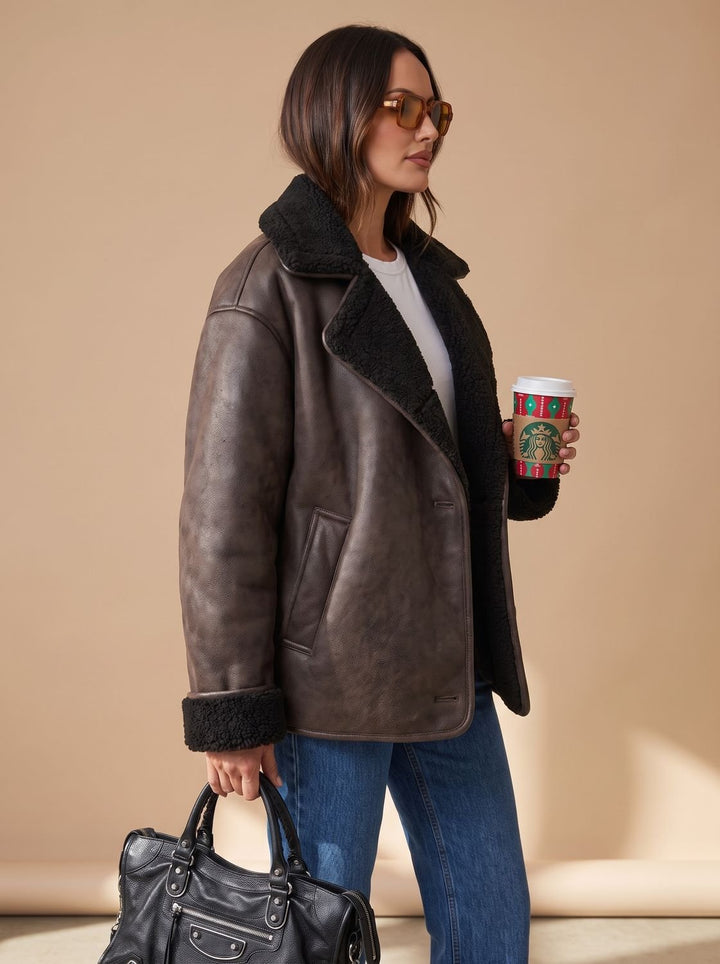 Teddy | Oversized Teddy Coat with Button Closure