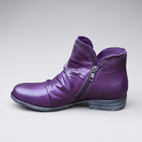 Nora | Genuine-Leather Cushioned Side-Zip Ankle Boots