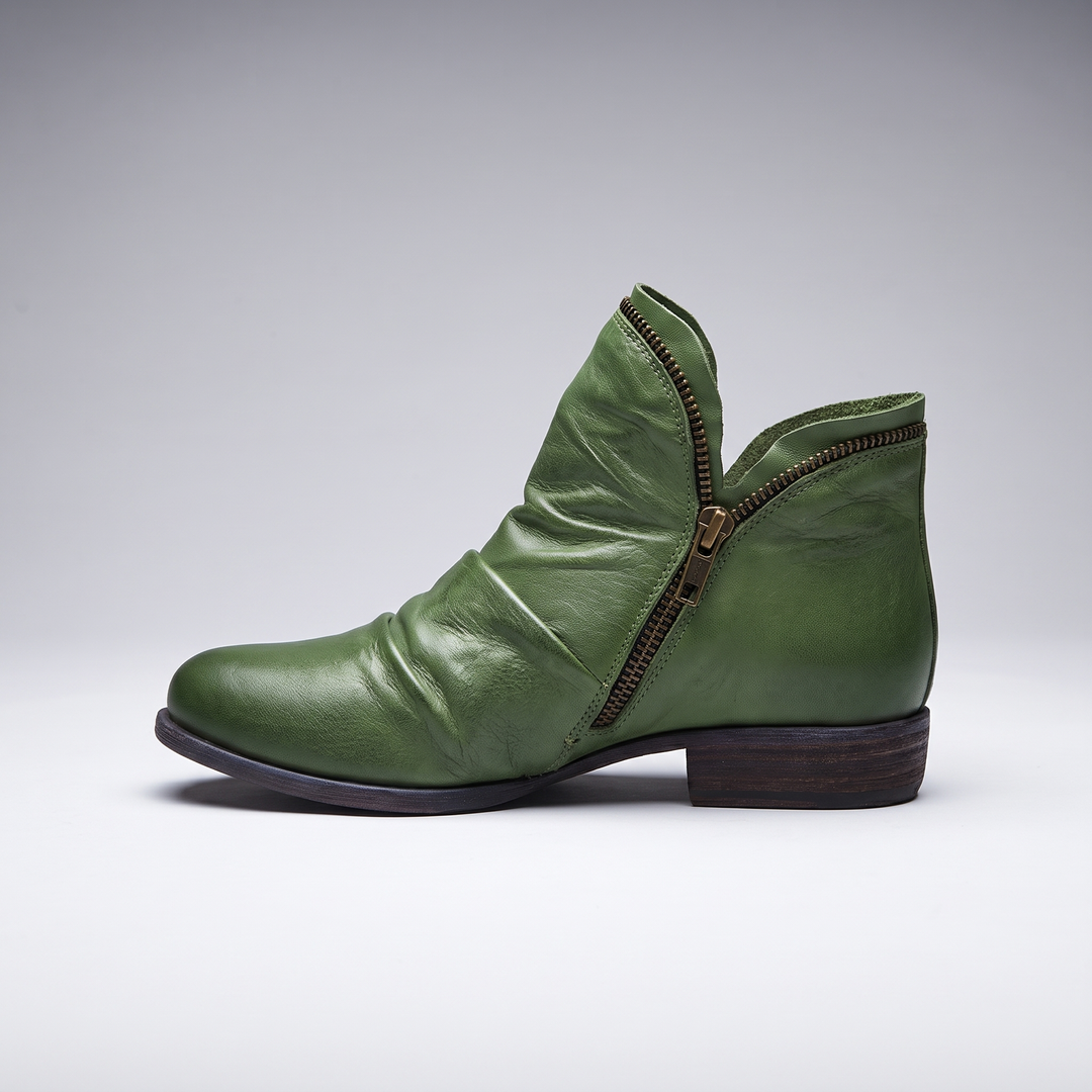 Nora | Genuine-Leather Cushioned Side-Zip Ankle Boots - Image 7
