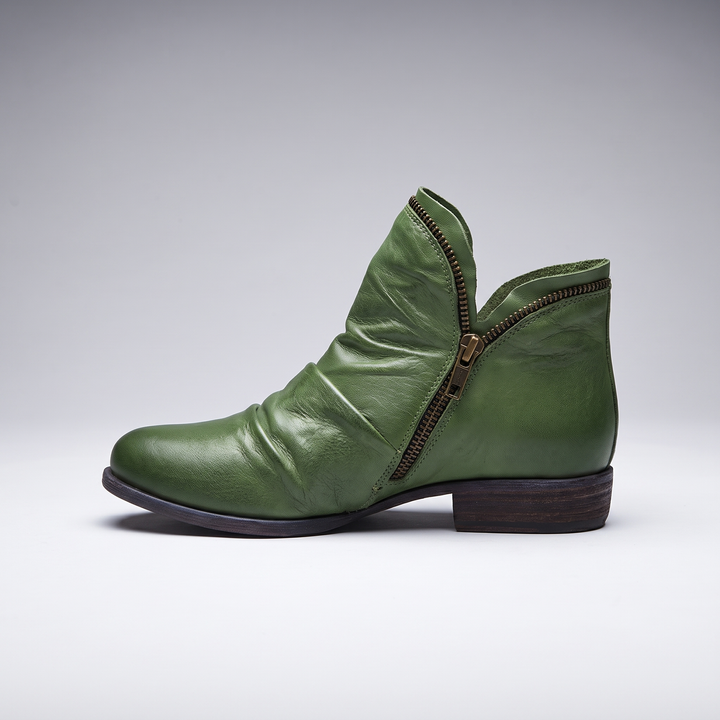 Nora | Genuine-Leather Cushioned Side-Zip Ankle Boots - Image 7