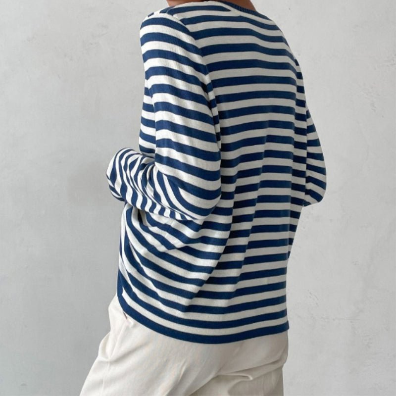 Marina | Nautical Striped Cotton Sweater