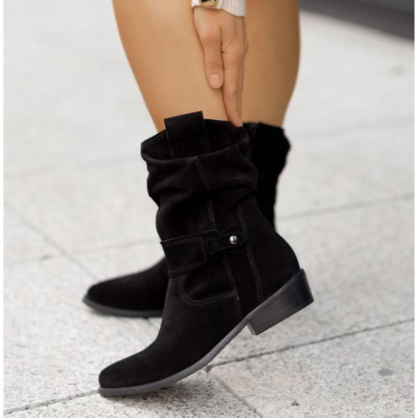 Ellarose | Women's Relaxed Slouchy Fold-Over Ankle Boots