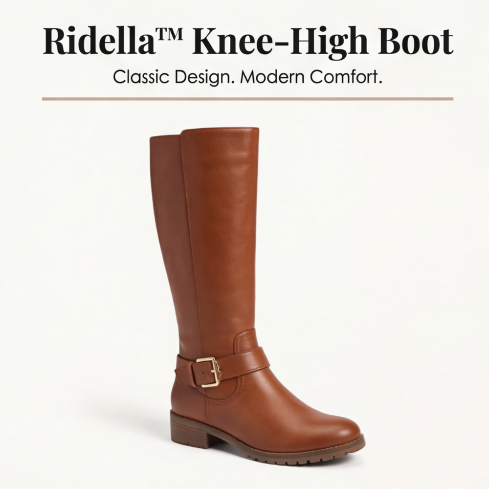 Ridella | Knee High Riding Boots – Classic Buckle Detail