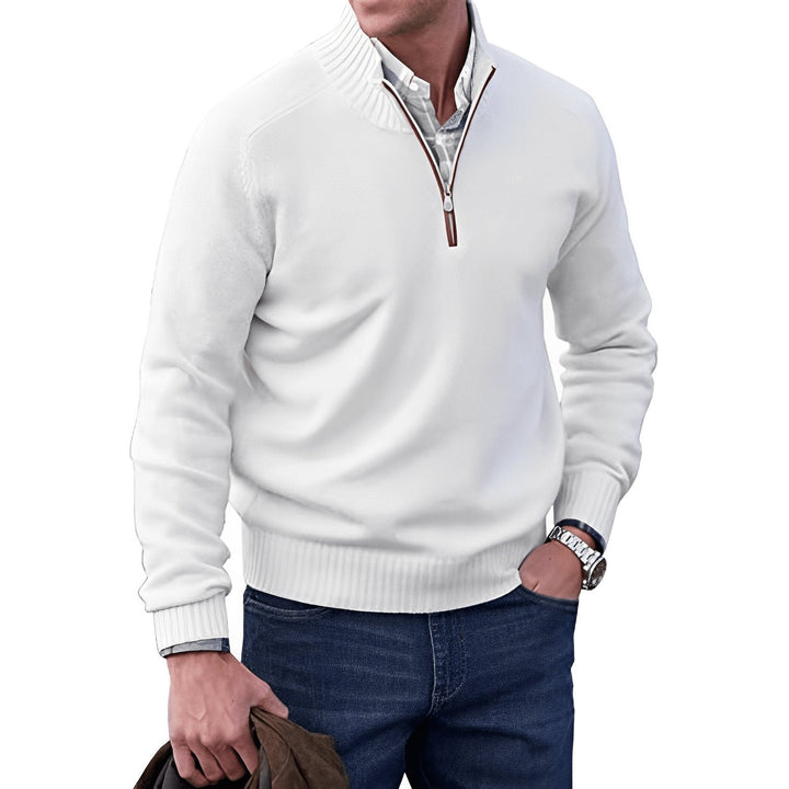 Landon | Maglione in maglia con mezza zip