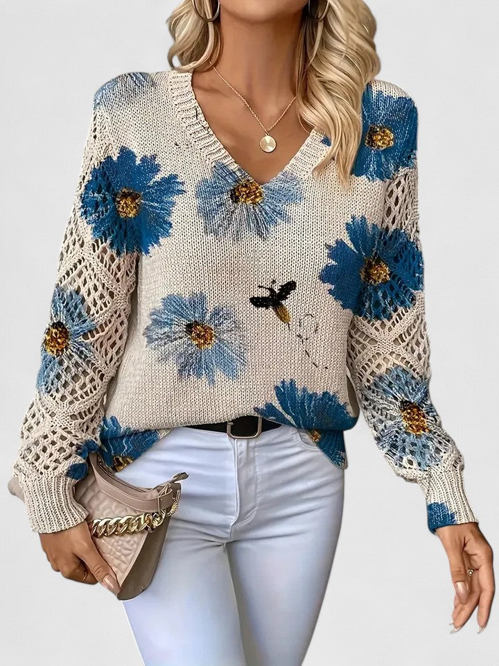Corinne | Floral Knit Cardigan