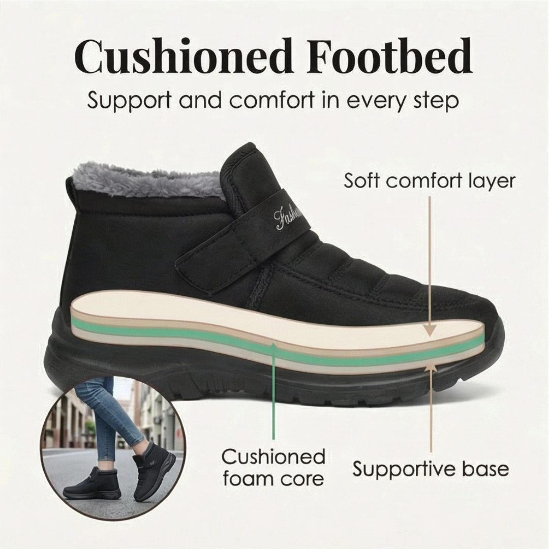 Cozara | Fur Lined Winter Boots – Slip On Design for Comfort
