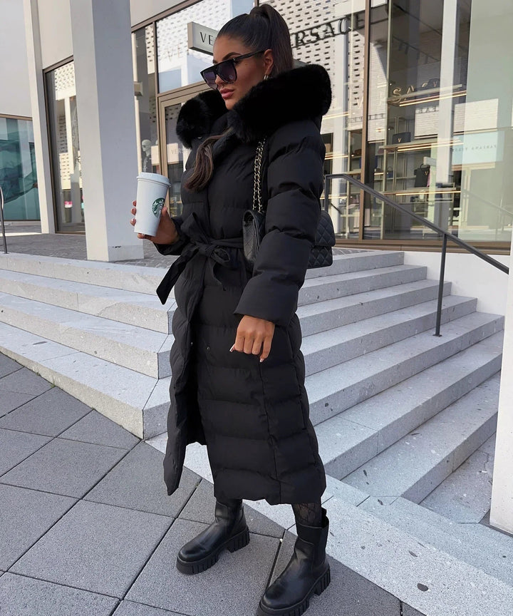 Verana | Puffer Coat – Quilted Belted Style for Women