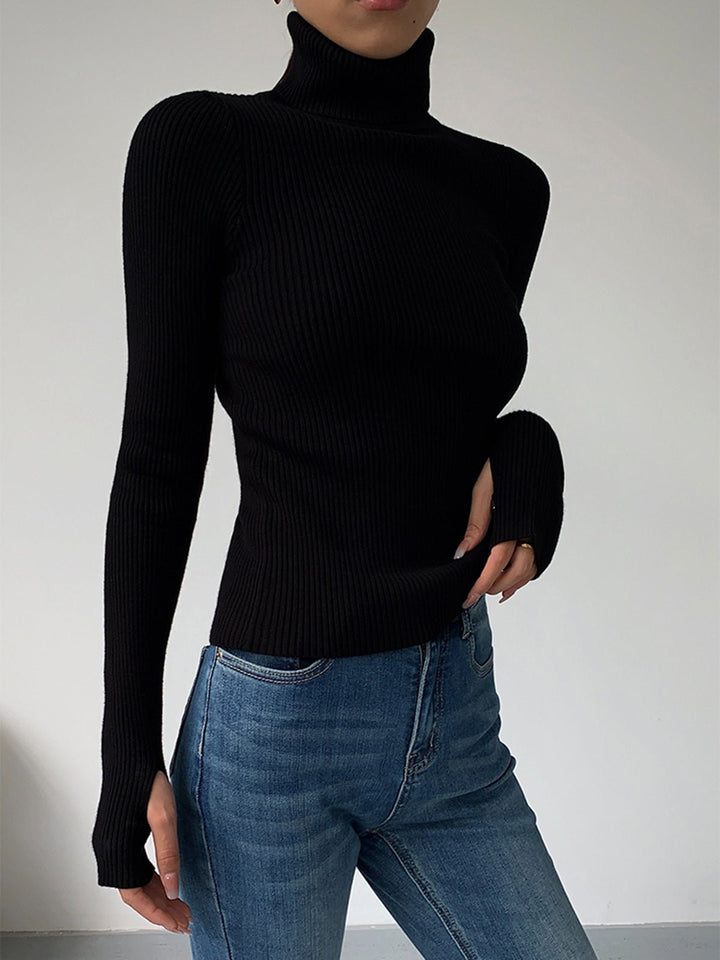 Noelle | Maglione a collo alto in maglia a coste
