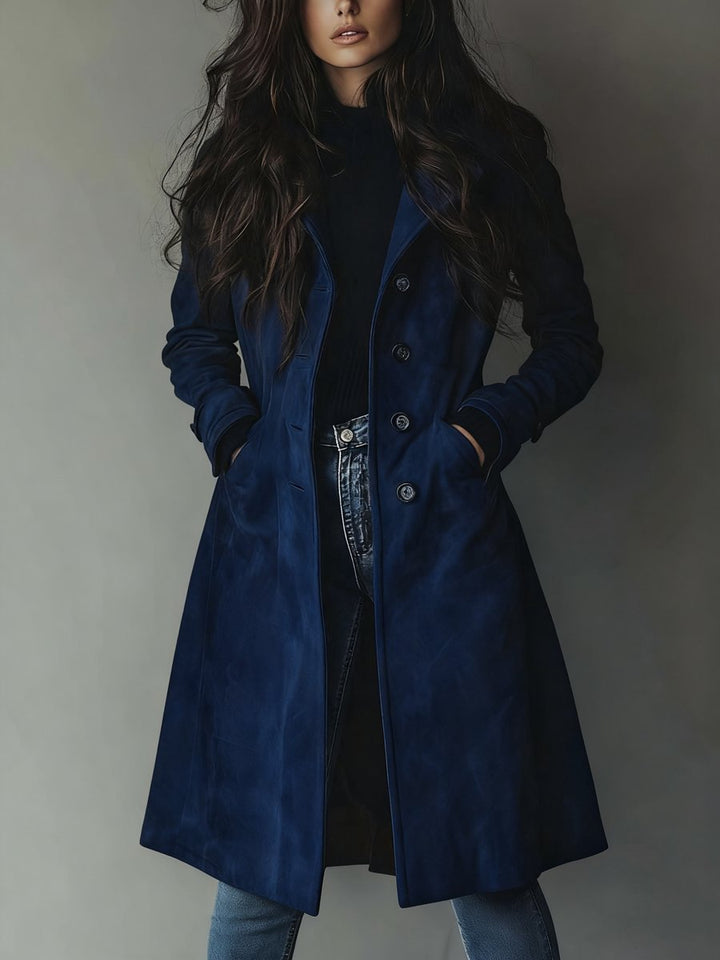 Odette | Women's Elegant Longline Double-Breasted Trench Coat