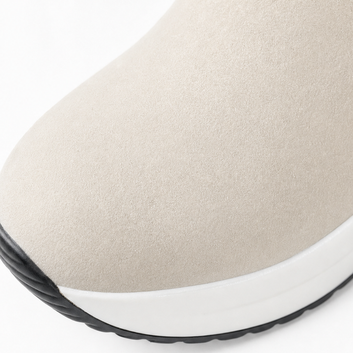 Veluna | Chunky Ankle Boots with Plush Fur-Cuff
