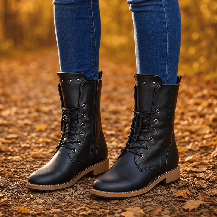 Westlyn | Lace Up Ankle Boots – Wool Lined Stylish Footwear for Women