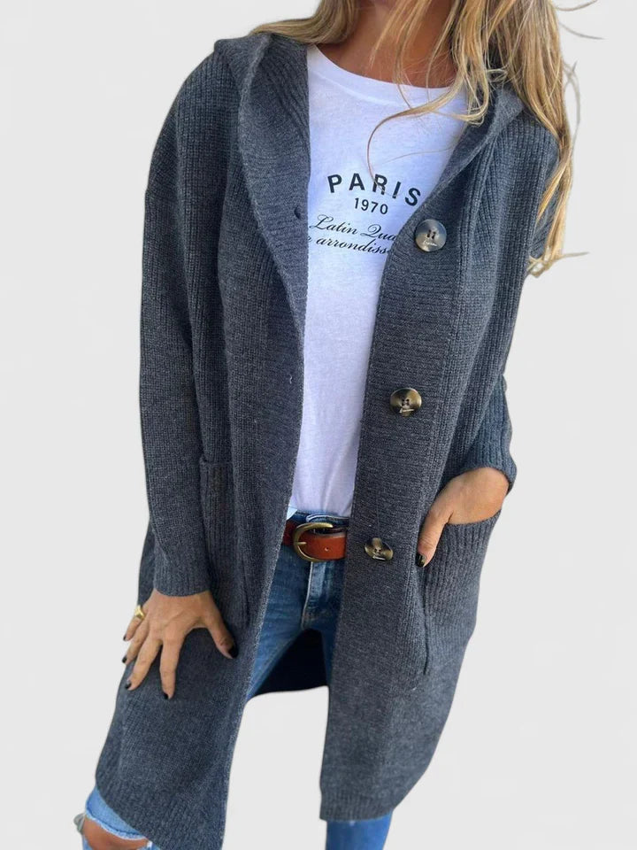 Corinne | Longline Button Knit Cardigan