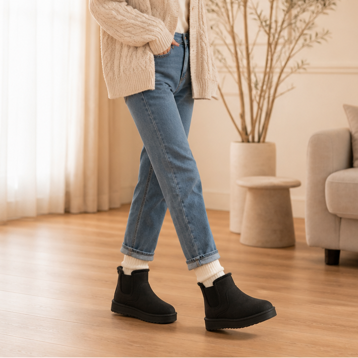 Cozywalk | Fur-Lined Slip-On Winter Boots – Casual Comfort for Women