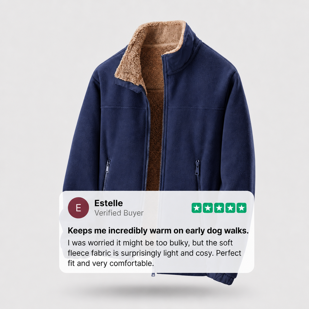 Zerano | Fleece Jacket – Lightweight Stand-Up Collar for Comfort