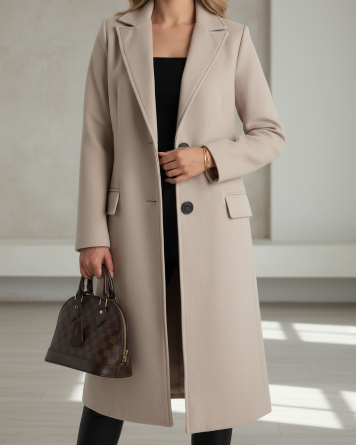 Lucienne | Long Coat – Timeless Elegance for Women