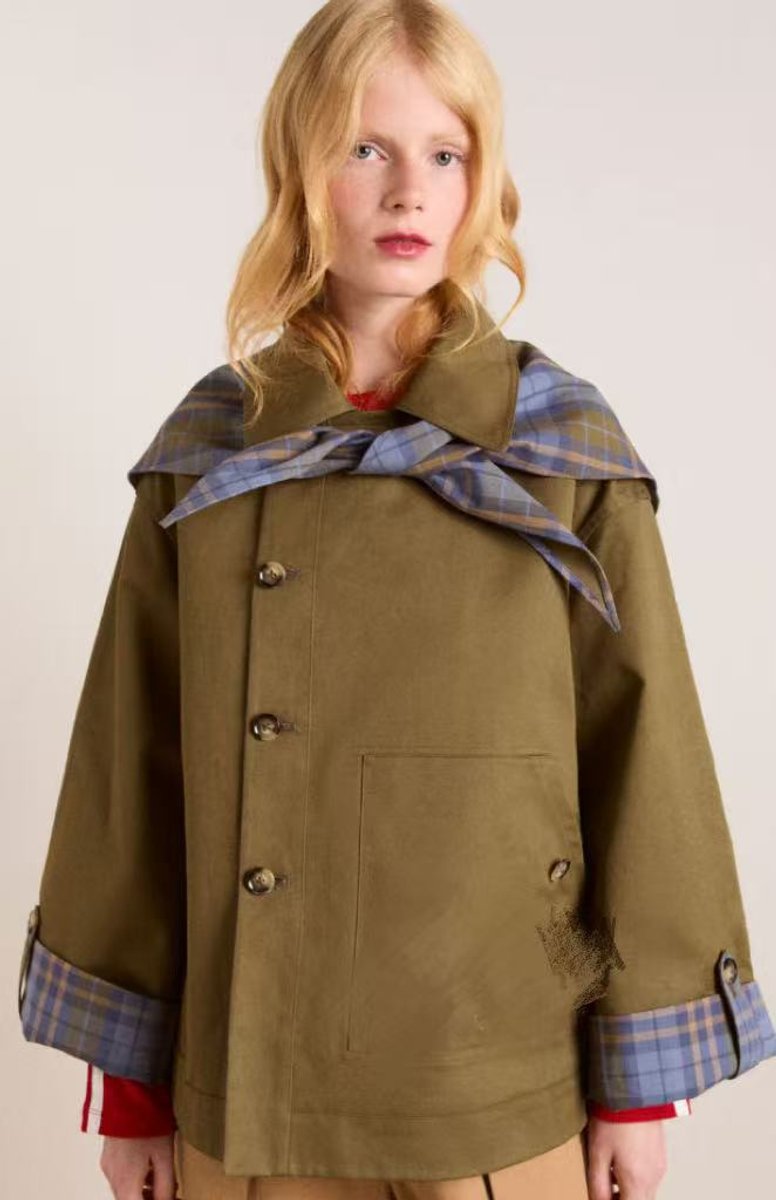 Nora | Lässiger Oversize-Trenchcoat mit Tartanmuster für Damen