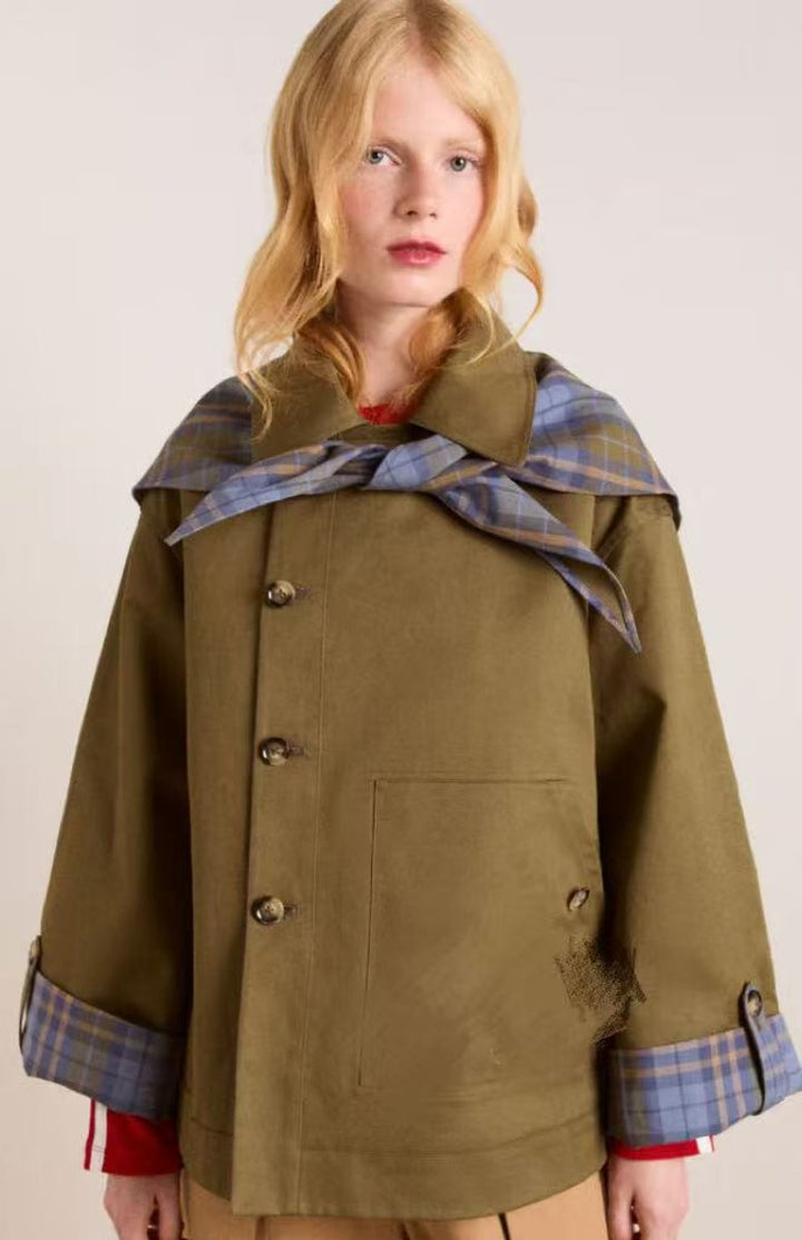 Nora | Lässiger Oversize-Trenchcoat mit Tartanmuster für Damen