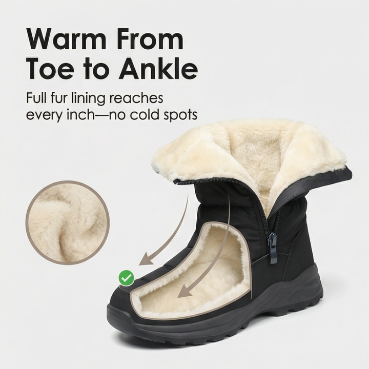 Warmstep | Waterproof Fur Lined Winter Boots for Women