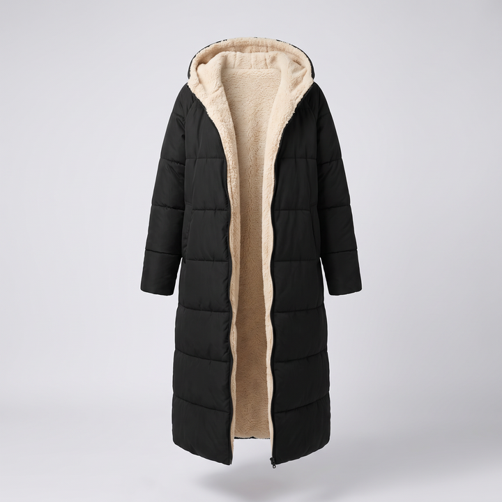 Borga | Longline Puffer Coat – Reversible Design for Women