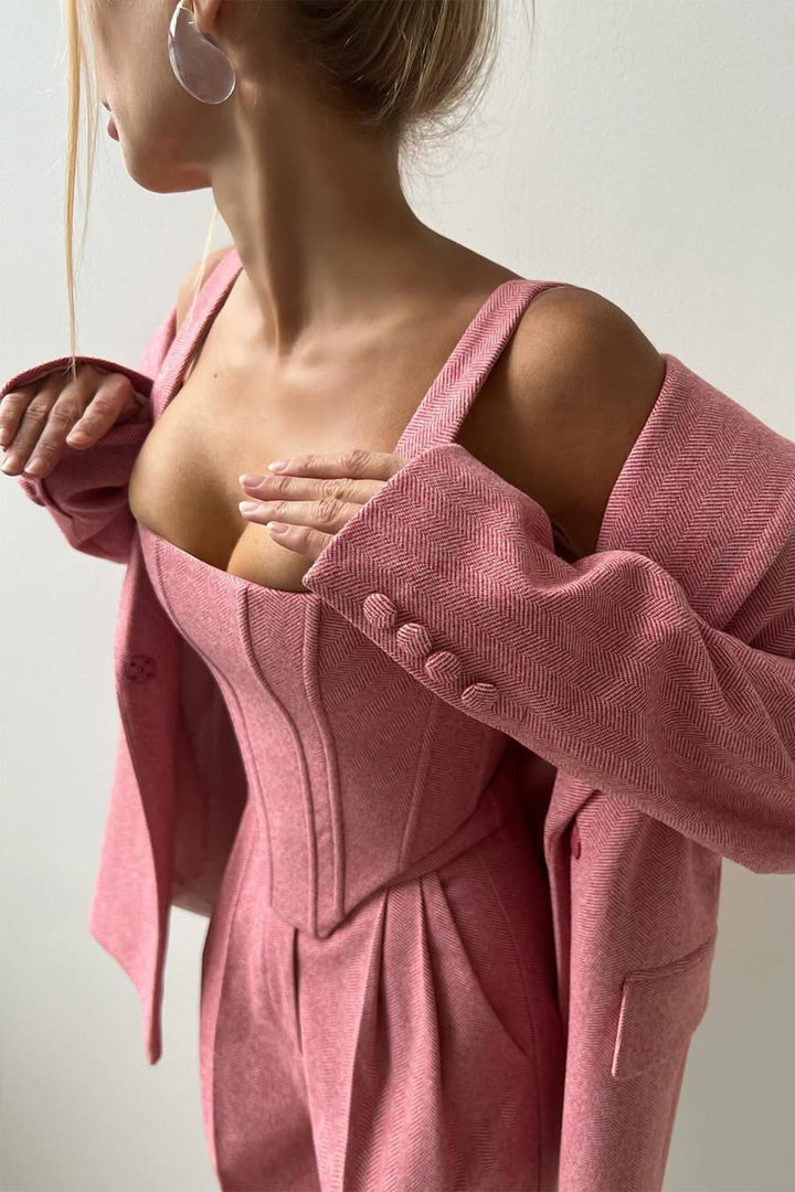 Milan | Women's Elegant 3-Piece Double-Breasted Blazer Set